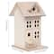 7.5&#x22; Unfinished Wood Townhouse Birdhouse by Make Market&#xAE;